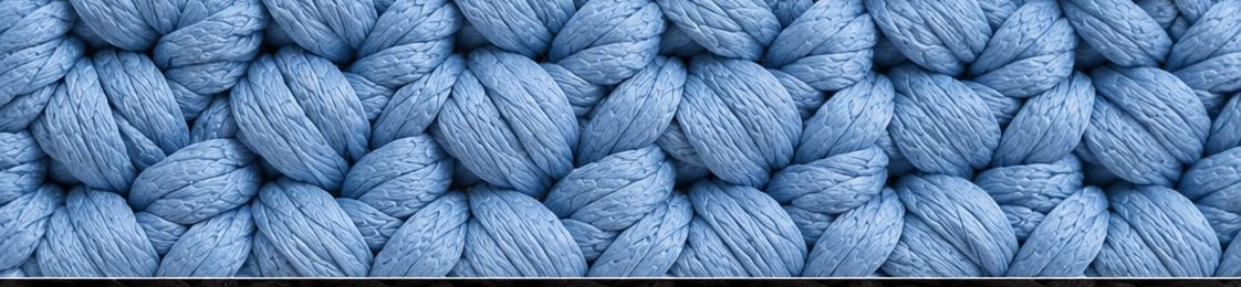 Powder blue crochet yarn texture