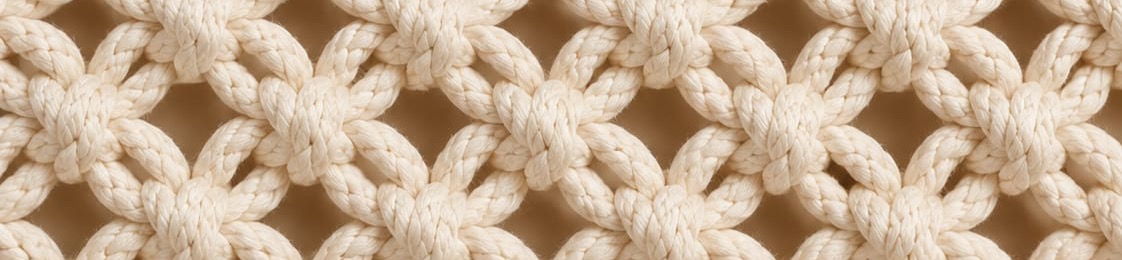 Ivory macramé texture