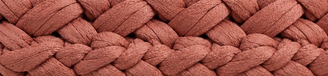 Dusty rose braided yarn texture